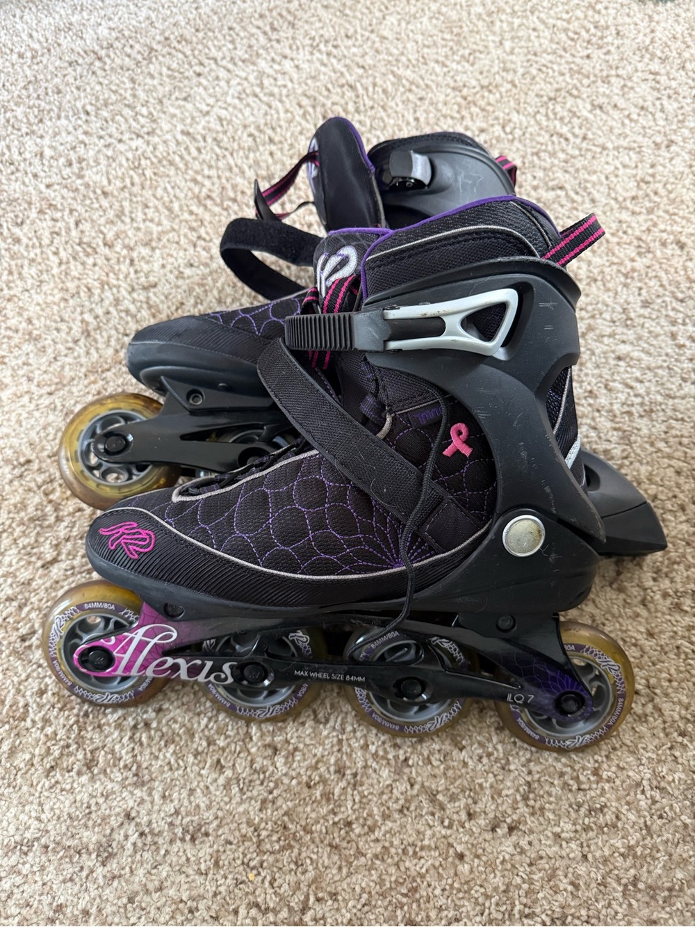 K2 Alexis Black and Purple Women's Inline Skates